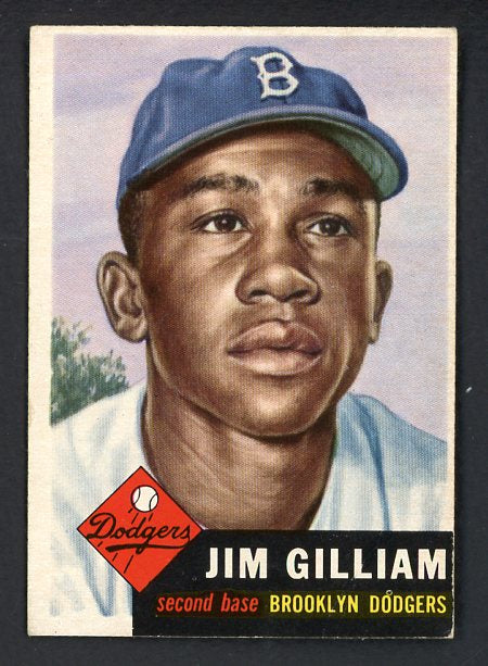1953 Topps Baseball #258 Jim Gilliam Dodgers EX-MT 538608