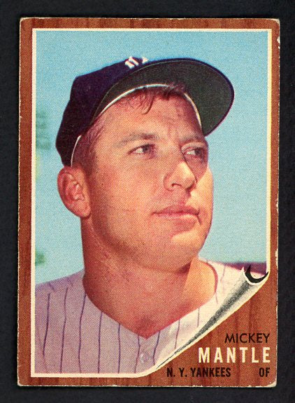 1962 Topps Baseball #200 Mickey Mantle Yankees VG-EX 538615