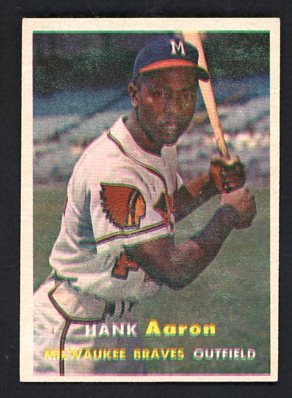 1957 Topps Baseball #020 Hank Aaron Braves NR-MT 538620