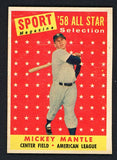 1958 Topps Baseball #487 Mickey Mantle A.S. Yankees EX-MT 538626