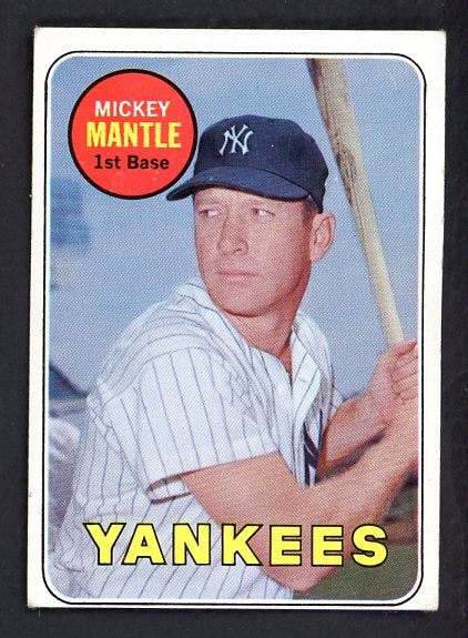 1969 Topps Baseball #500 Mickey Mantle Yankees EX 538630
