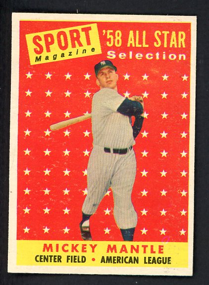 1958 Topps Baseball #487 Mickey Mantle A.S. Yankees NR-MT 538631