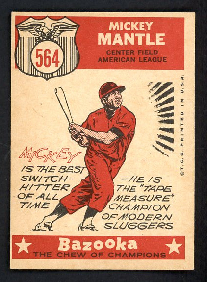 1959 Topps Baseball #564 Mickey Mantle A.S. Yankees NR-MT oc 538634