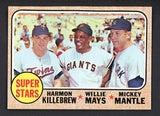 1968 Topps Baseball #480 Mickey Mantle Willie Mays NR-MT 538640