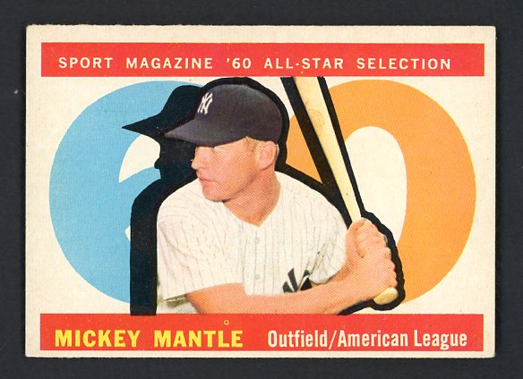 1960 Topps Baseball #563 Mickey Mantle A.S. Yankees EX-MT 538641