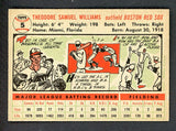 1956 Topps Baseball #005 Ted Williams Red Sox EX Gray 538648
