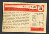 1954 Bowman Baseball  #089 Willie Mays Giants VG 538659