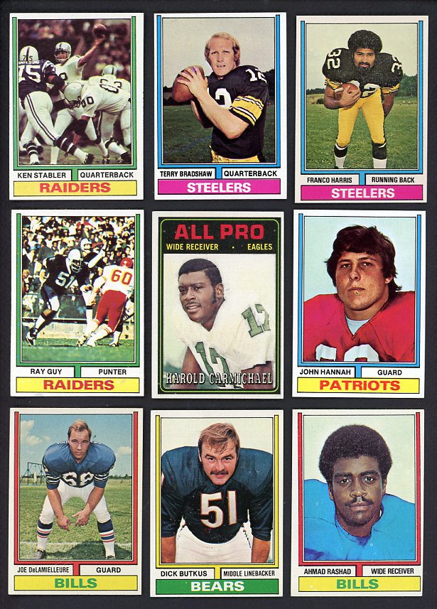1974 Topps Football Complete Set EX-MT Stabler Bradshaw Harris 538663