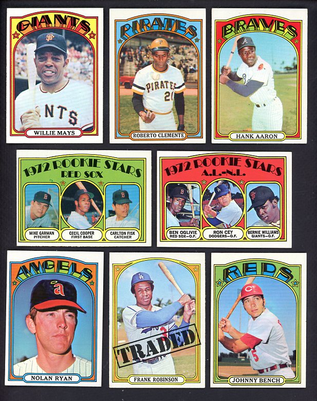 1972 Topps Baseball Complete Set EX+/EX-MT Clemente Mays Aaron 538677