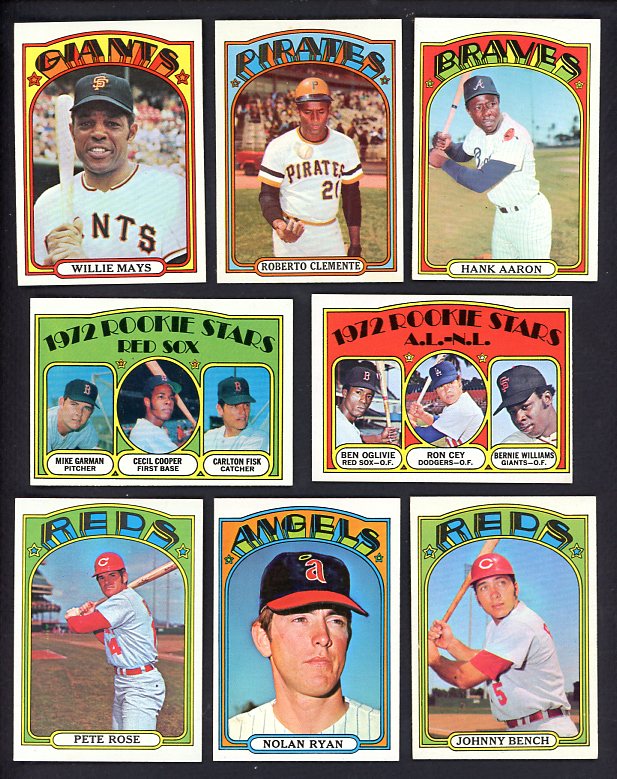 1972 Topps Baseball Complete Set EX+/EX-MT Mays Clemente Aaron 538679
