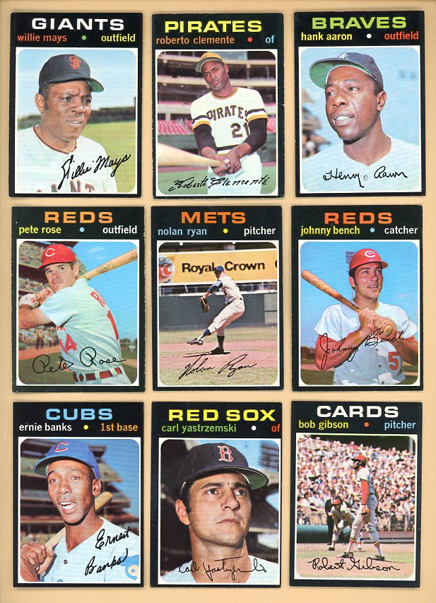 1971 Topps Baseball Complete Set EX+/EX-MT Clemente Aaron Mays 538681