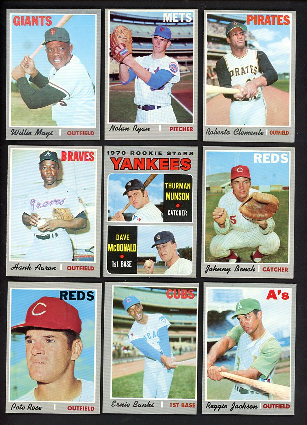 1970 Topps Baseball Complete Set EX-MT Clemente Mays Aaron 538682