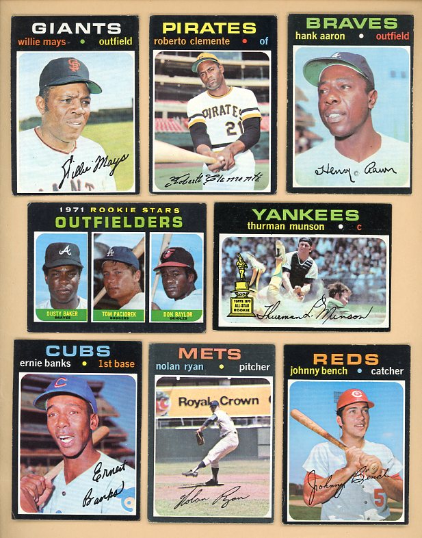 1971 Topps Baseball Complete Set EX+ Aaron Mays Clemente 538684