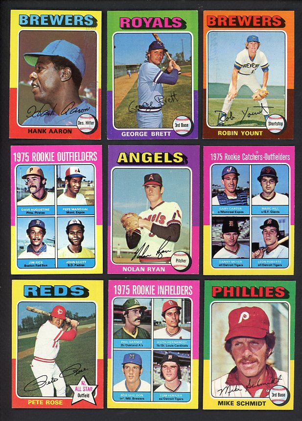 1975 Topps Baseball Complete Set EX+ Brett Yount Aaron Rice 538688