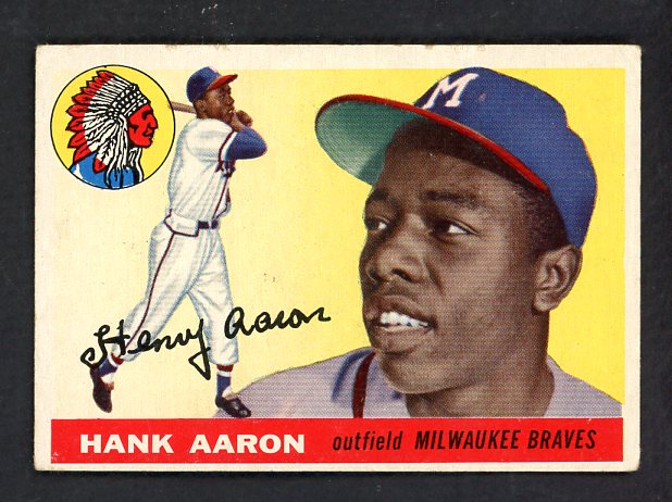 1955 Topps Baseball #047 Hank Aaron Braves VG 538694