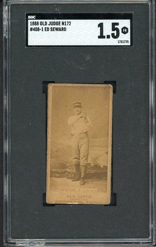 1888 N172 Old Judge Ed Seward A's SGC 1.5 FR 538719
