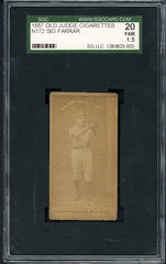 1887 N172 Old Judge Sid Farrar Phillies SGC 1.5 FR 538720