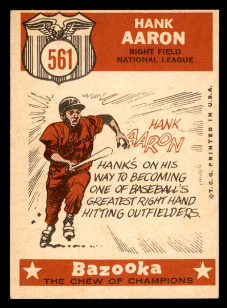 1959 Topps Baseball #561 Hank Aaron A.S. Braves EX-MT 538757