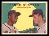 1959 Topps Baseball #212 Hank Aaron Eddie Mathews EX-MT 538761