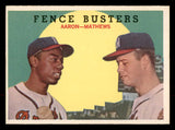 1959 Topps Baseball #212 Hank Aaron Eddie Mathews EX 538762