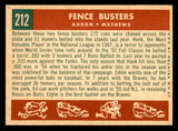 1959 Topps Baseball #212 Hank Aaron Eddie Mathews EX 538762