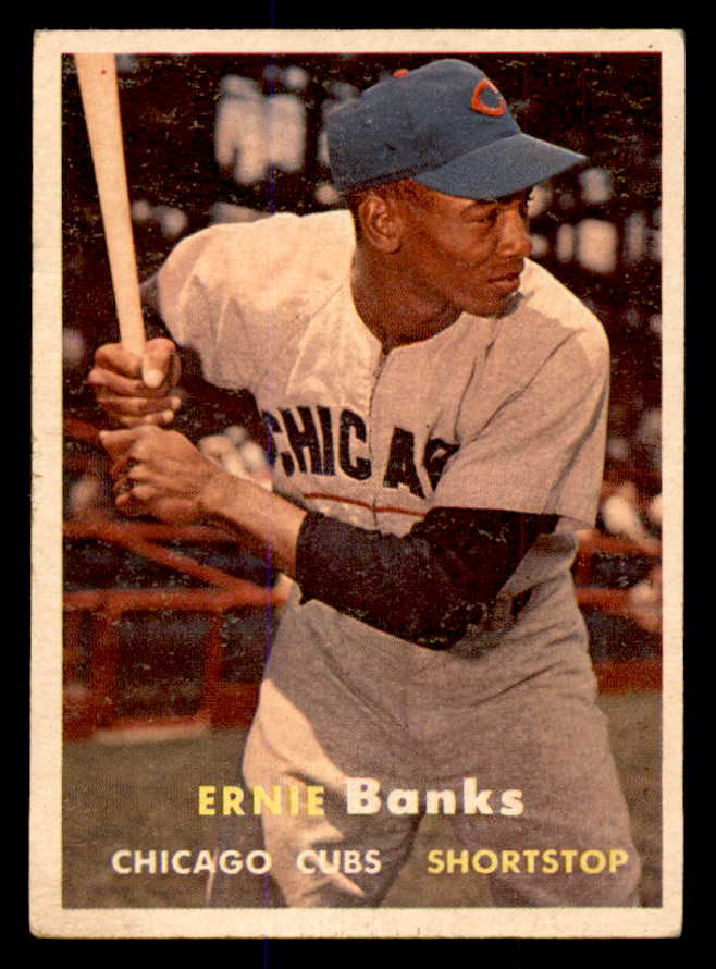 1957 Topps Baseball #055 Ernie Banks Cubs VG-EX 538775