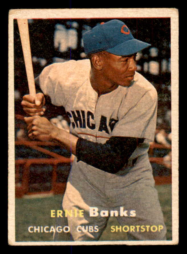 1957 Topps Baseball #055 Ernie Banks Cubs VG-EX 538776