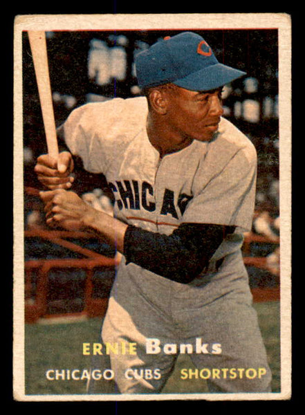 1957 Topps Baseball #055 Ernie Banks Cubs VG-EX 538776