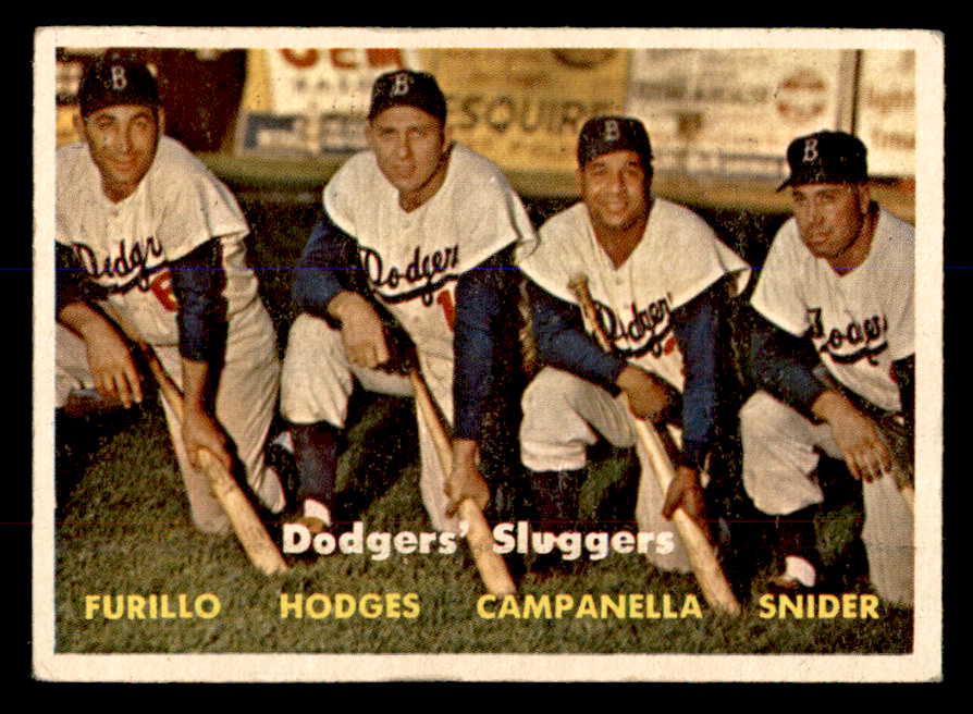 1957 Topps Baseball #400 Roy Campanella Duke Snider Gil Hodges VG-EX 538778