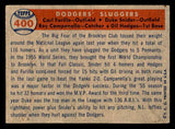 1957 Topps Baseball #400 Roy Campanella Duke Snider Gil Hodges VG-EX 538778