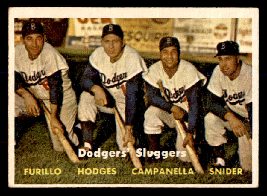 1957 Topps Baseball #400 Roy Campanella Duke Snider Gil Hodges VG-EX 538779