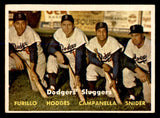 1957 Topps Baseball #400 Roy Campanella Duke Snider Gil Hodges VG-EX 538779