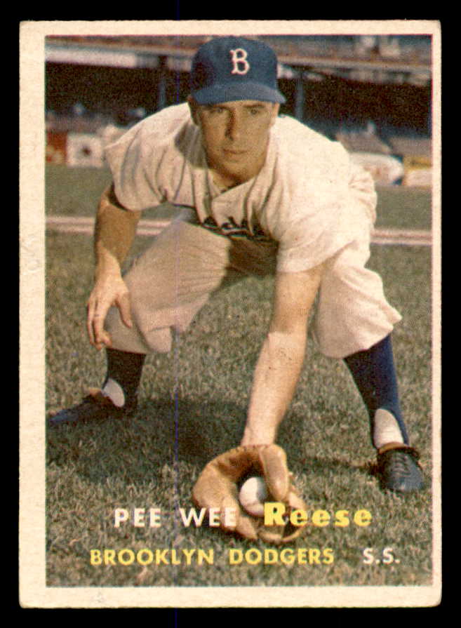 1957 Topps Baseball #030 Pee Wee Reese Dodgers VG-EX 538782