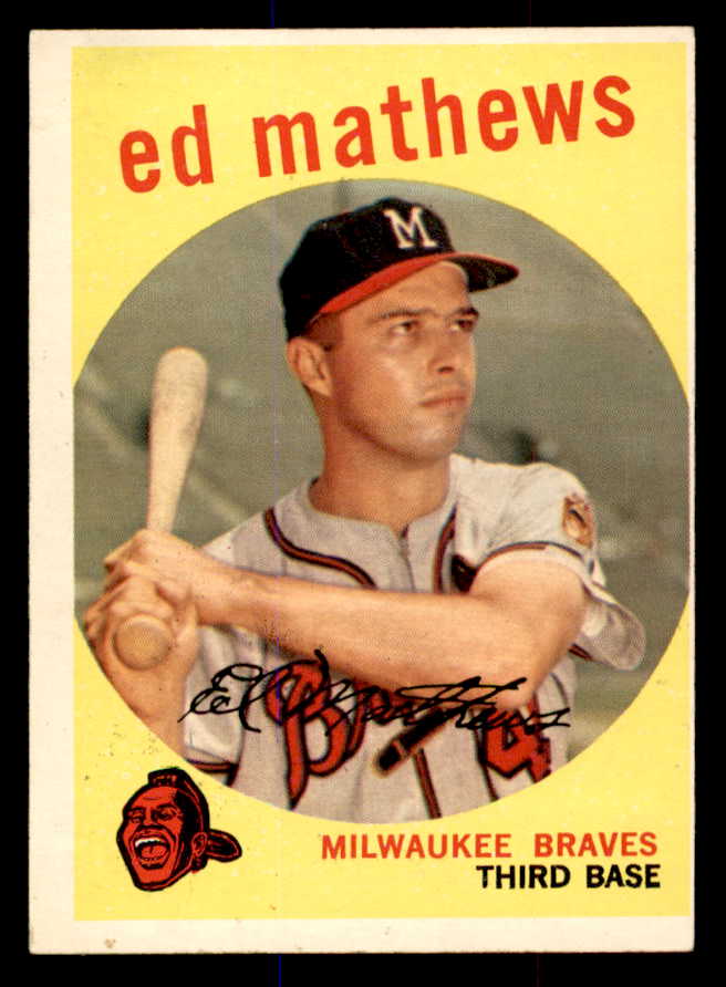 1959 Topps Baseball #450 Eddie Mathews Braves VG-EX 538792