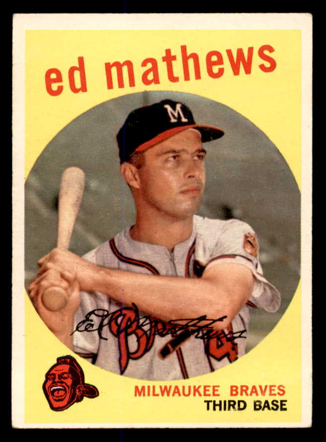 1959 Topps Baseball #450 Eddie Mathews Braves VG-EX 538793