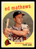 1959 Topps Baseball #450 Eddie Mathews Braves VG-EX 538793