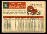 1959 Topps Baseball #020 Duke Snider Dodgers EX-MT 538803