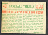 1959 Topps Baseball #461 Mickey Mantle IA Yankees VG-EX 538807