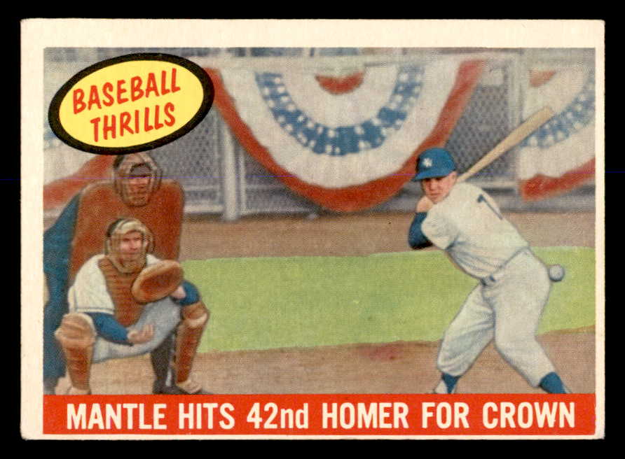 1959 Topps Baseball #461 Mickey Mantle IA Yankees VG-EX 538808
