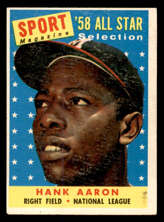 1958 Topps Baseball #488 Hank Aaron A.S. Braves VG-EX 538822
