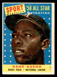 1958 Topps Baseball #488 Hank Aaron A.S. Braves VG-EX 538822
