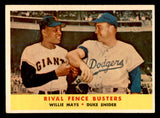 1958 Topps Baseball #436 Willie Mays Duke Snider EX-MT 538826
