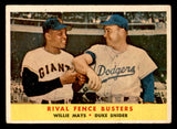 1958 Topps Baseball #436 Willie Mays Duke Snider VG-EX 538827