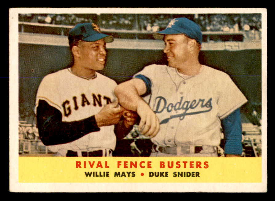 1958 Topps Baseball #436 Willie Mays Duke Snider VG-EX 538829