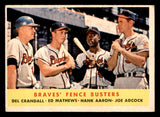 1958 Topps Baseball #351 Hank Aaron Eddie Mathews VG-EX 538833