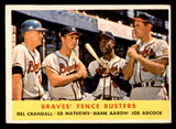 1958 Topps Baseball #351 Hank Aaron Eddie Mathews VG-EX 538834