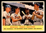 1958 Topps Baseball #351 Hank Aaron Eddie Mathews VG-EX 538835