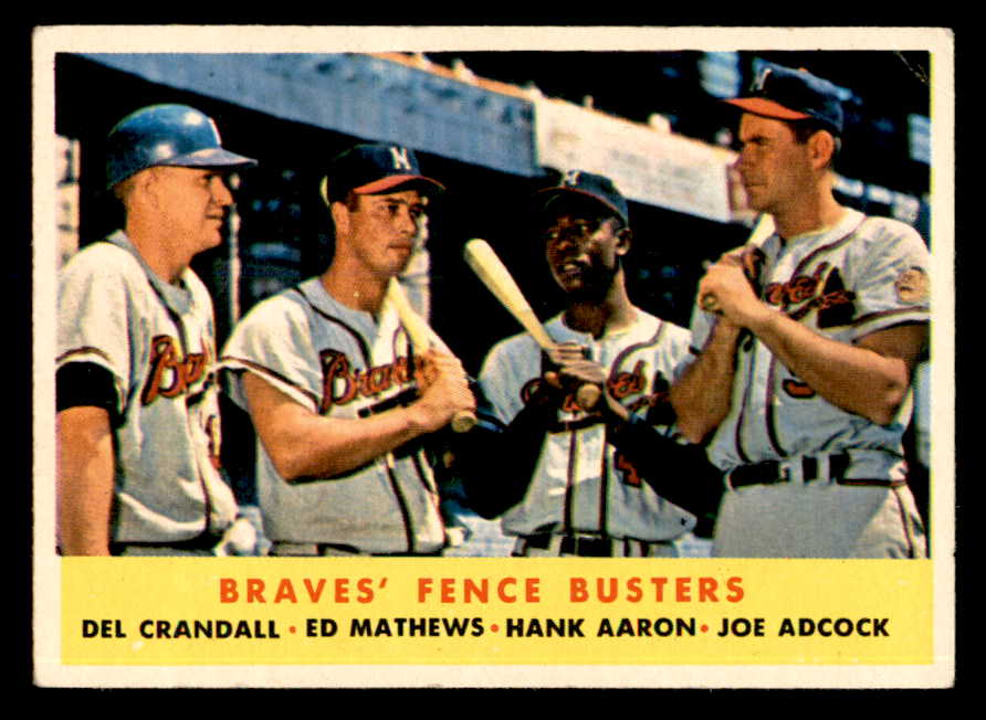 1958 Topps Baseball #351 Hank Aaron Eddie Mathews VG-EX 538836