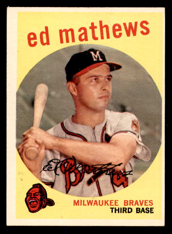 1959 Topps Baseball #450 Eddie Mathews Braves EX 538842
