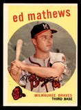 1959 Topps Baseball #450 Eddie Mathews Braves EX 538842